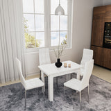 Masa de dining Celeste din nuc, alb, sonoma, 100x60x74 cm - Alb