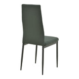Masa de dining cu 4 scaune Balou-Parker, Negru, metal și, 120x73 cm