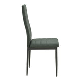 Masa de dining cu 4 scaune Balou-Parker, Negru, metal și, 120x73 cm