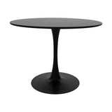 Masa de dining cu 4 scaune Balou-Parker, Negru, metal și, 120x73 cm