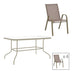 mobilier de gradina Masa de dining cu 5 piese Valor-Calan, metal & Sticla, 110x60x70 cm