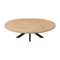 Masă de dining cu blat din lemn masiv mango Jenma, Natur, 180x90x76 cm, detaliu produs