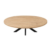 Masă de dining cu blat din lemn masiv mango Jenma, Natur, 180x90x76 cm, detaliu produs