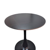 Masă de dining cu blat din piatră sinterizată Balou I, Marmură, Neagră, 70x74 cm, imagine suplimentara