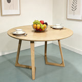 Masă de dining cu blat mdf Sedria, Natural - Nuc, 120x75 cm - Natur