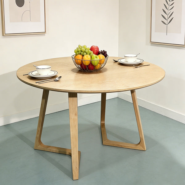 Masă de dining cu blat mdf Sedria, Natural - Nuc, 120x75 cm