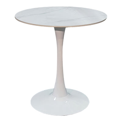 masa dining Masă de dining cu blat sinterizat Balou I, /Imitație Marmură, Alb, 70x74 cm