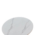 Masă de dining cu blat sinterizat Balou I/Imitație Marmură, Alb, 70x74 cm, detaliu produs
