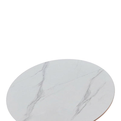 Masă de dining cu blat sinterizat Balou I/Imitație Marmură, Alb, 70x74 cm, detaliu produs
