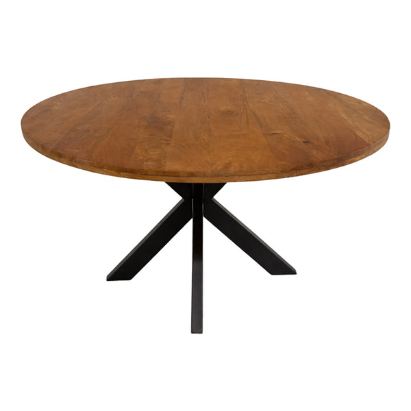 Masă de dining cu funcție elegantă Royalty, Lemn de Mango Masiv, Negru, D130x77 cm
