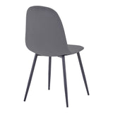 Masa de dining cu scaune Bella-Balou, set 5 piese, /velur, culori, negru-antracit, 120x73 cm