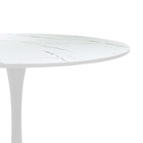 Masa de dining cu scaune incluse Balou-Parker 5 piese, alb, 120x73 cm