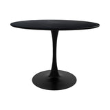 Masa de dining cu scaune set 5 piese Balou-Parker, Negru-Antracit, Lemn/metal, 100x73 cm