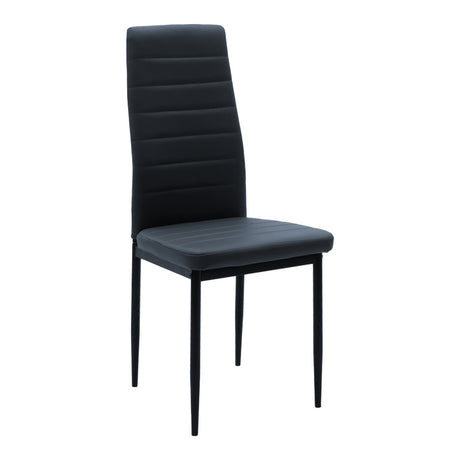 Masa de dining cu set 5 piese Balou-Parker, Negru-Antracit, Lemn/metal, 120x73 cm
