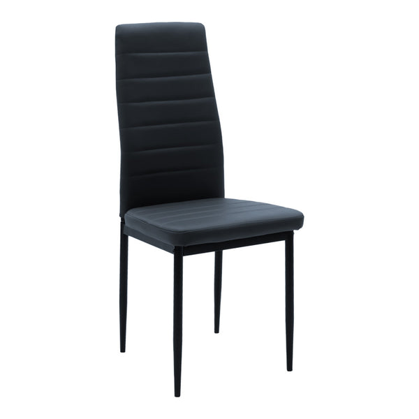 Masa de dining cu set 5 piese Balou-Parker, Negru-Antracit, Lemn/metal, 120x73 cm