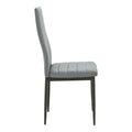 Masa de dining cu set de 5 piese, Balou-Parker, negru-gri, și metal, 100x73 cm, perspectiva suplimentara
