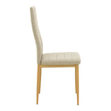 Masa de dining cu set de 5 piese Balou-Parker, și metal, Alb-Bej, 120x73 cm