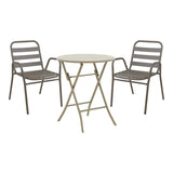 Masa de dining cu set scaune Albero-Sussie, Metal, Multicolor, 60x70 cm
