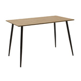 Masa de dining Cuba, Sonoma-negru, 120x70x76 cm - Negru