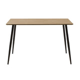 Masa de dining Cuba, Sonoma-negru, 120x70x76 cm - Negru