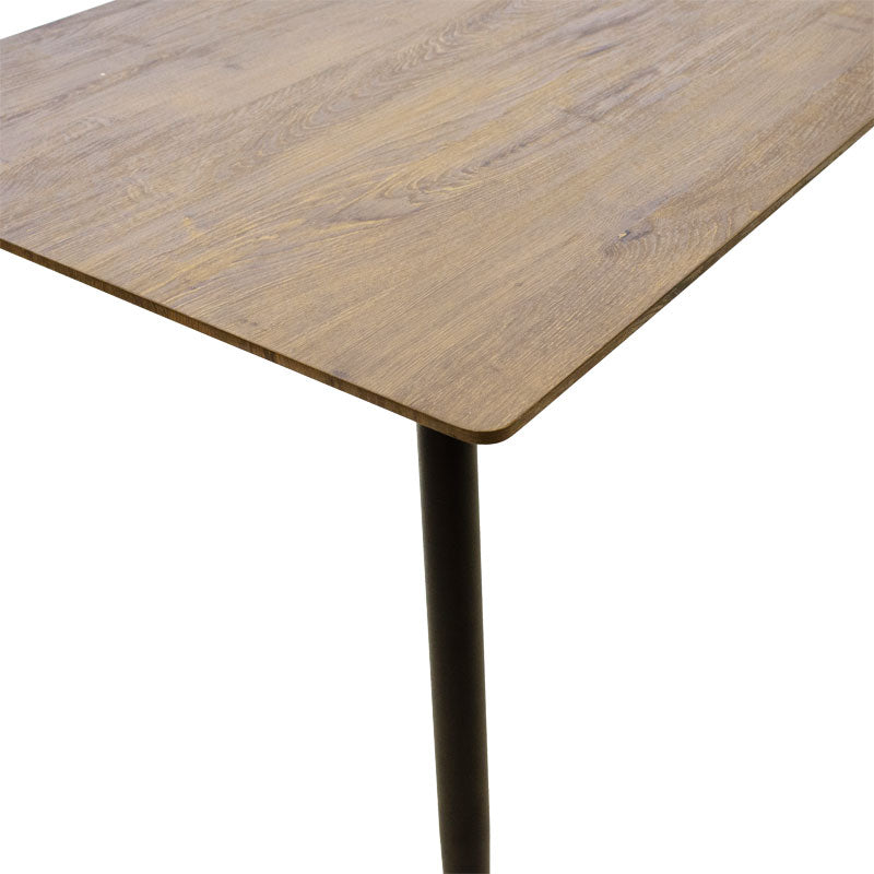Masa de dining Cuba, Sonoma-negru, 120x70x76 cm - Negru