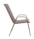 Masa de dining Ensure-Calan set 5 piese metal-textilene, maro, 120x70x70 cm, perspectiva suplimentara