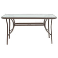 Masa de dining Ensure-Obbi set 5 buc metal-pe, maro, 120x70x70 cm, foto produs 6