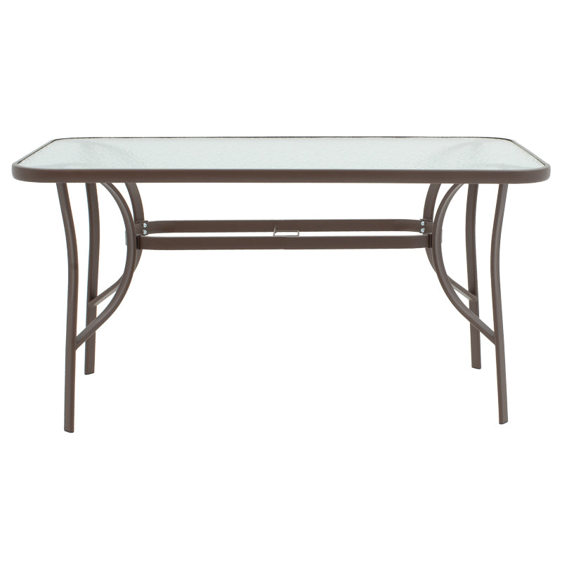 Masa de dining Ensure-Obbi set 5 buc metal-pe, maro, 120x70x70 cm, foto produs 6