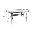Masa de dining Ensure-Obbi set 5 buc metal-pe, maro, 120x70x70 cm, foto produs 9