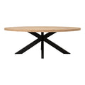 Masă de dining Jenma, Lemn de Mango Solid, Natur, 200x100x76 cm, imagine suplimentara