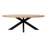 Masă de dining Jenma, Lemn de Mango Solid, Natur, 200x100x76 cm, imagine suplimentara