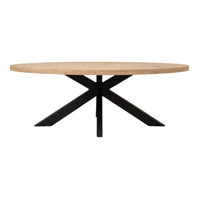 Masă de dining Jenma, Lemn de Mango Solid, Natur, 200x100x76 cm, imagine suplimentara