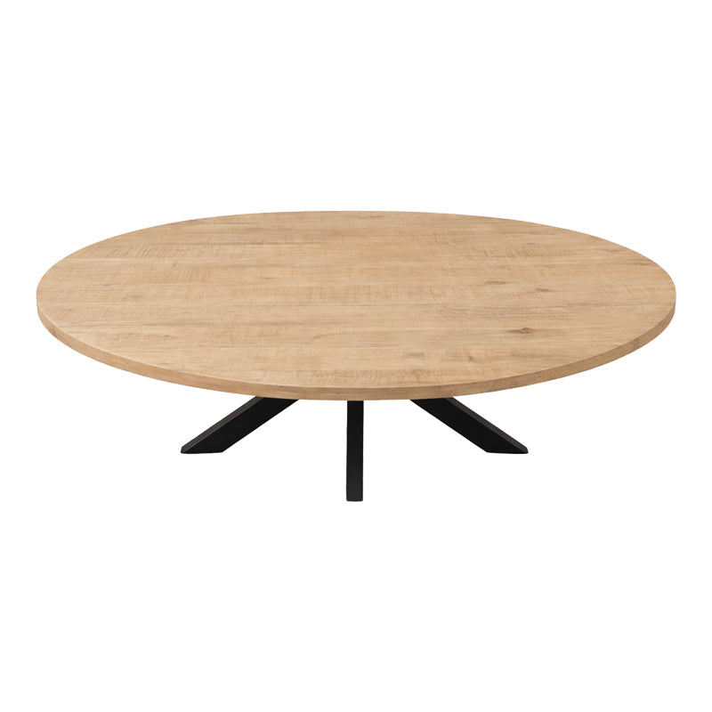 Masă de dining Jenma, Lemn de Mango Solid, Natur, 200x100x76 cm, detaliu produs