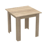 Masa de dining Manka I-Julita set de 3 piese, sonoma-negru, 80x80x77 cm
