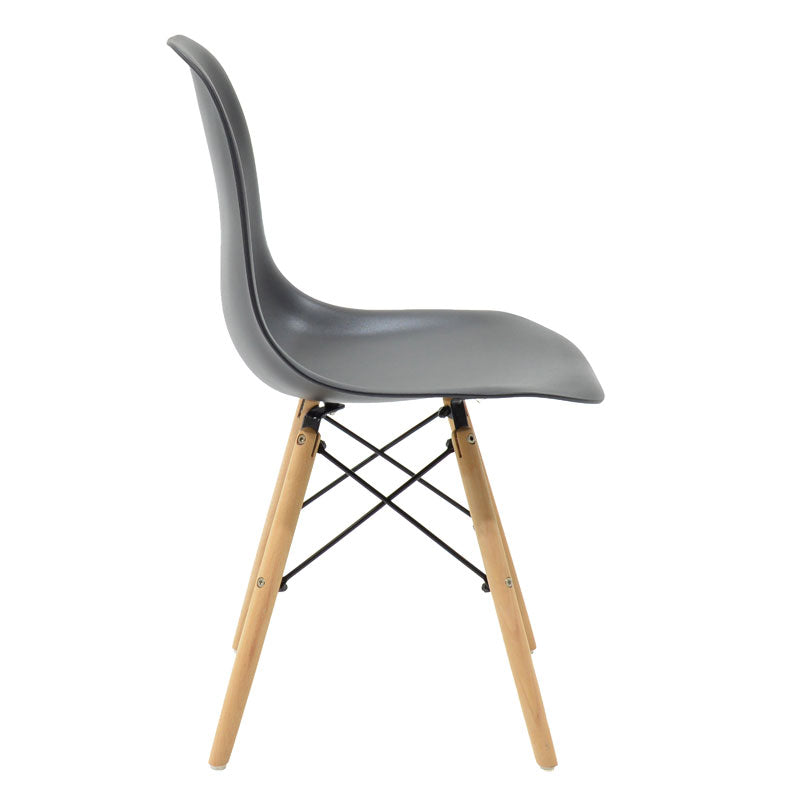 Masa de dining Manka I-Julita set de 3 pieseton, sonoma -negru, 80x80x77 cm, perspectiva suplimentara