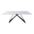 Masa de dining, marmura alba, piatra sinterizata, 180x90x75 cm, imagine suplimentara