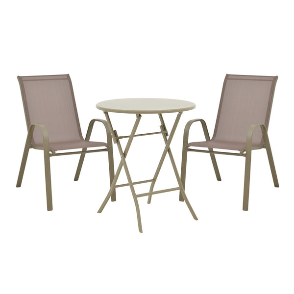 Masa de dining metalica cu functie Albero-Calan, metal, Champagne, 60x70 cm