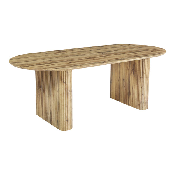 Masă de dining Nembou, Stejar, 210x100x76 cm