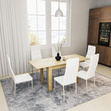 Masa de dining Quiin, extensibila, nuc, 120-174x70x74 cm - Sonoma