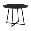 Masa de dining Sarah I, Marmura Neagra, Negre, 100x76 cm, imagine suplimentara