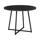 Masa de dining Sarah I, Marmura Neagra, Negre, 100x76 cm, imagine suplimentara