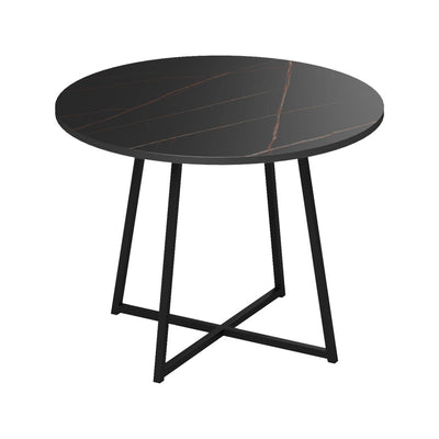Masa de dining Sarah I, Marmura Neagra, Negre, 100x76 cm, detaliu produs