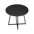 Masa de dining Sarah I, Marmura Neagra, Negre, 100x76 cm, perspectiva suplimentara