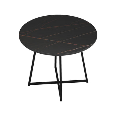 Masa de dining Sarah I, Marmura Neagra, Negre, 100x76 cm, perspectiva suplimentara