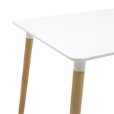 Masa de dining set 3 piese Natali-Noor, & lemn, Alb-Gri-Natural, 120x80x76 cm
