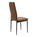 Masa de dining set 5 piese Balou-Parker, Negru-Maro, Lemn și metal, 120x73 cm