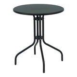 Masa de dining Vergo-Calan din metal, neagra, D60x70 cm