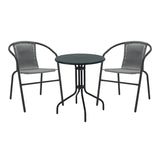 Masa de dining Vergo-Obbi din metal, negru, D60x70 cm