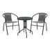 mobilier de gradina Masa de dining Vergo-Obbi din metal negru D60x70 cm