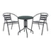 mobilier de gradina Masa de dining Vergo-Tade metalica neagra D60x70 cm
